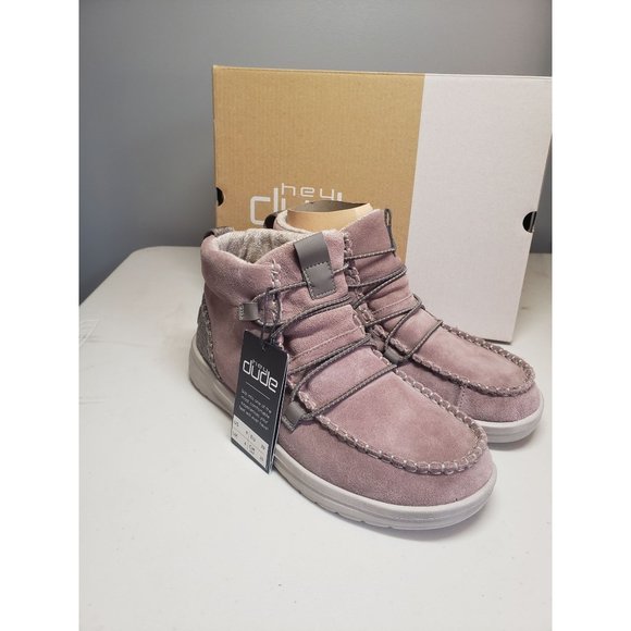 Hey Dude Shoes - Hey Dude Eloise Suede Bootie Antique Rose Women's Size 8. Brand New In Box.